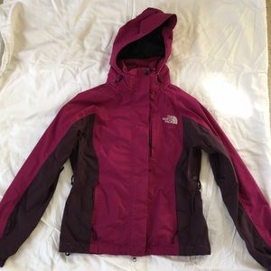 North Face pink outer shell jacket XSMALL